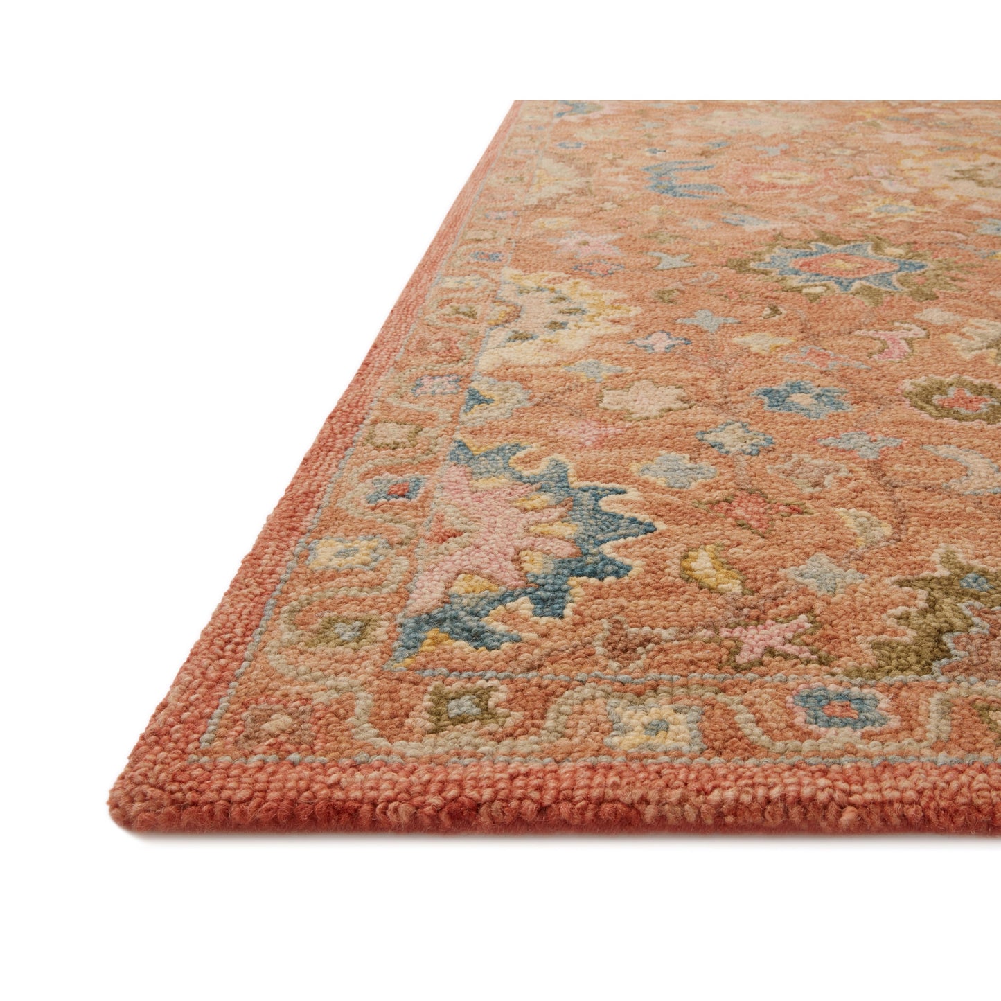 Tapis floral Alexander Home Megan crocheté à la main 100 % laine