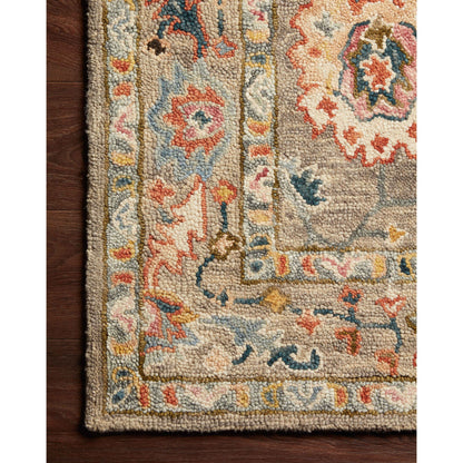 Tapis floral Alexander Home Megan crocheté à la main 100 % laine