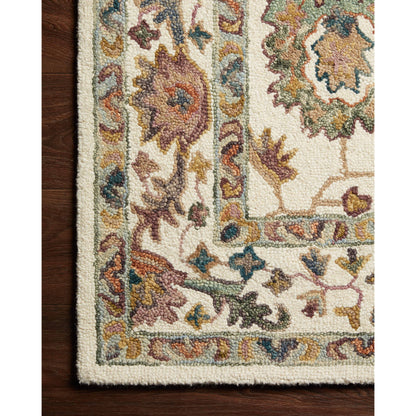 Tapis floral Alexander Home Megan crocheté à la main 100 % laine
