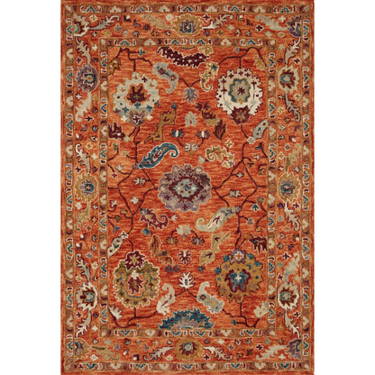 Tapis floral Alexander Home Megan crocheté à la main 100 % laine