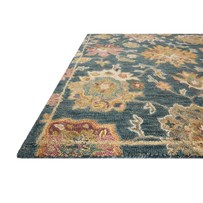 Tapis floral Alexander Home Megan crocheté à la main 100 % laine