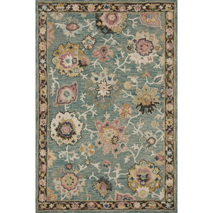Tapis floral Alexander Home Megan crocheté à la main 100 % laine