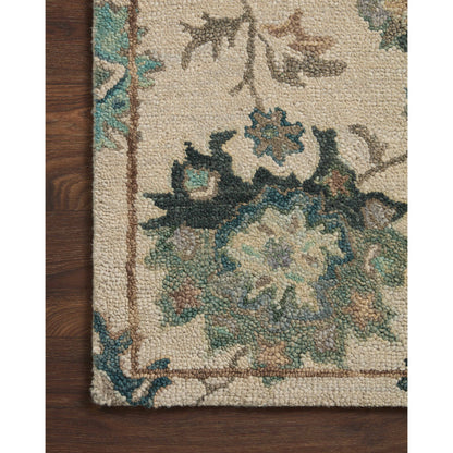 Tapis floral Alexander Home Megan crocheté à la main 100 % laine