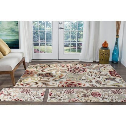 Decora Farmhouse Floral Indoor Area Rug