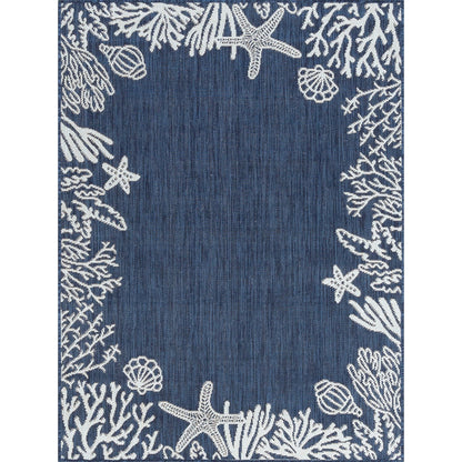 Tapis d'intérieur/extérieur à imprimé graphique côtier Exo