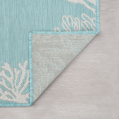 Tapis d'intérieur/extérieur à imprimé graphique côtier Exo