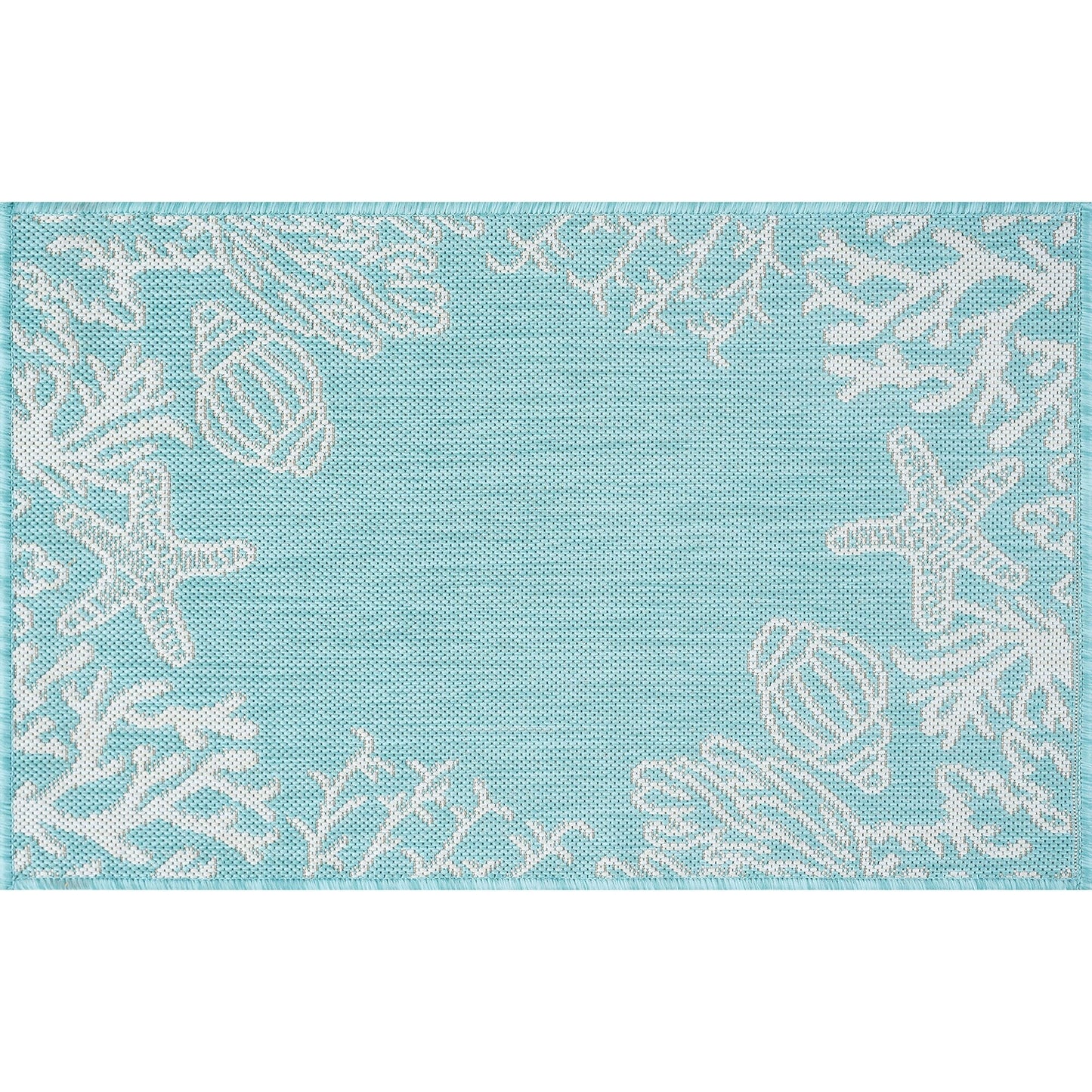 Tapis d'intérieur/extérieur à imprimé graphique côtier Exo