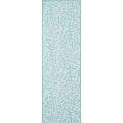 Tapis d'intérieur/extérieur à motif floral côtier Exo