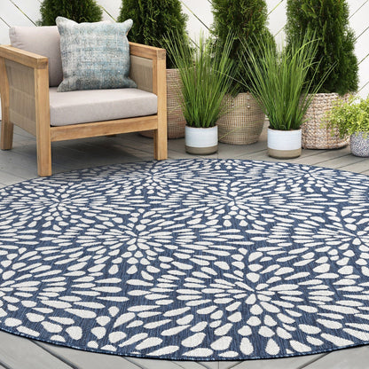 Tapis d'intérieur/extérieur à motif floral côtier Exo