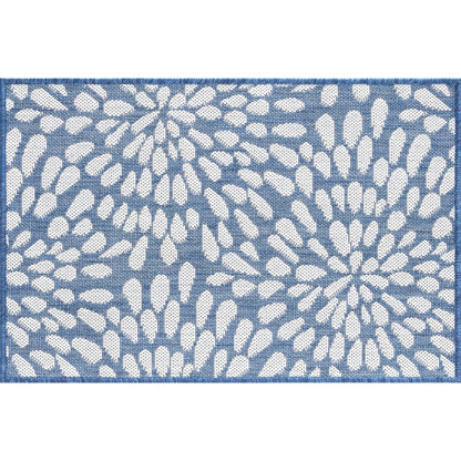 Tapis d'intérieur/extérieur à motif floral côtier Exo