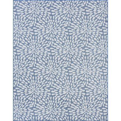 Tapis d'intérieur/extérieur à motif floral côtier Exo