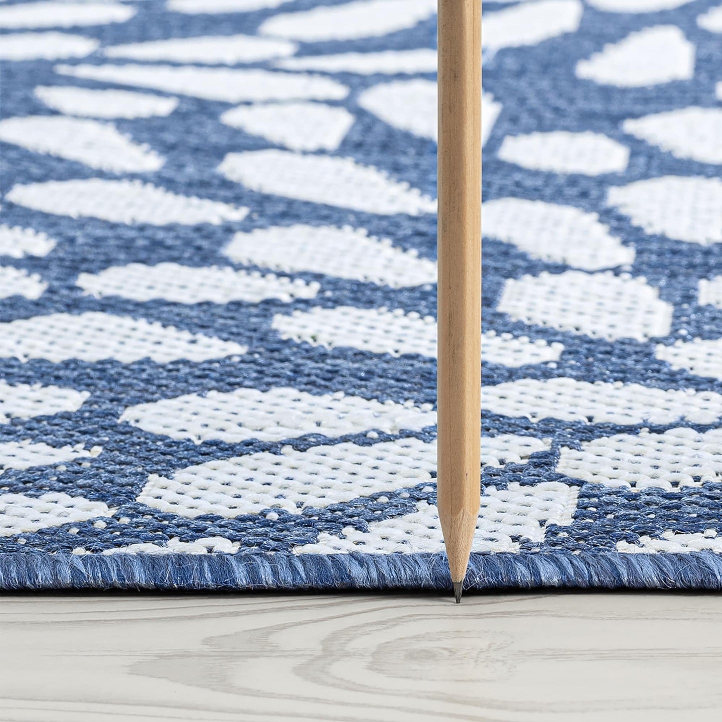 Tapis d'intérieur/extérieur à motif floral côtier Exo