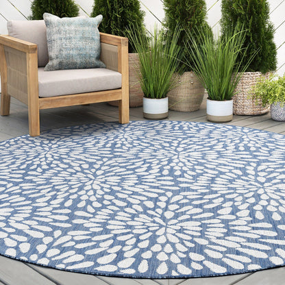 Tapis d'intérieur/extérieur à motif floral côtier Exo
