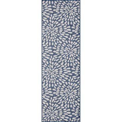 Tapis d'intérieur/extérieur à motif floral côtier Exo