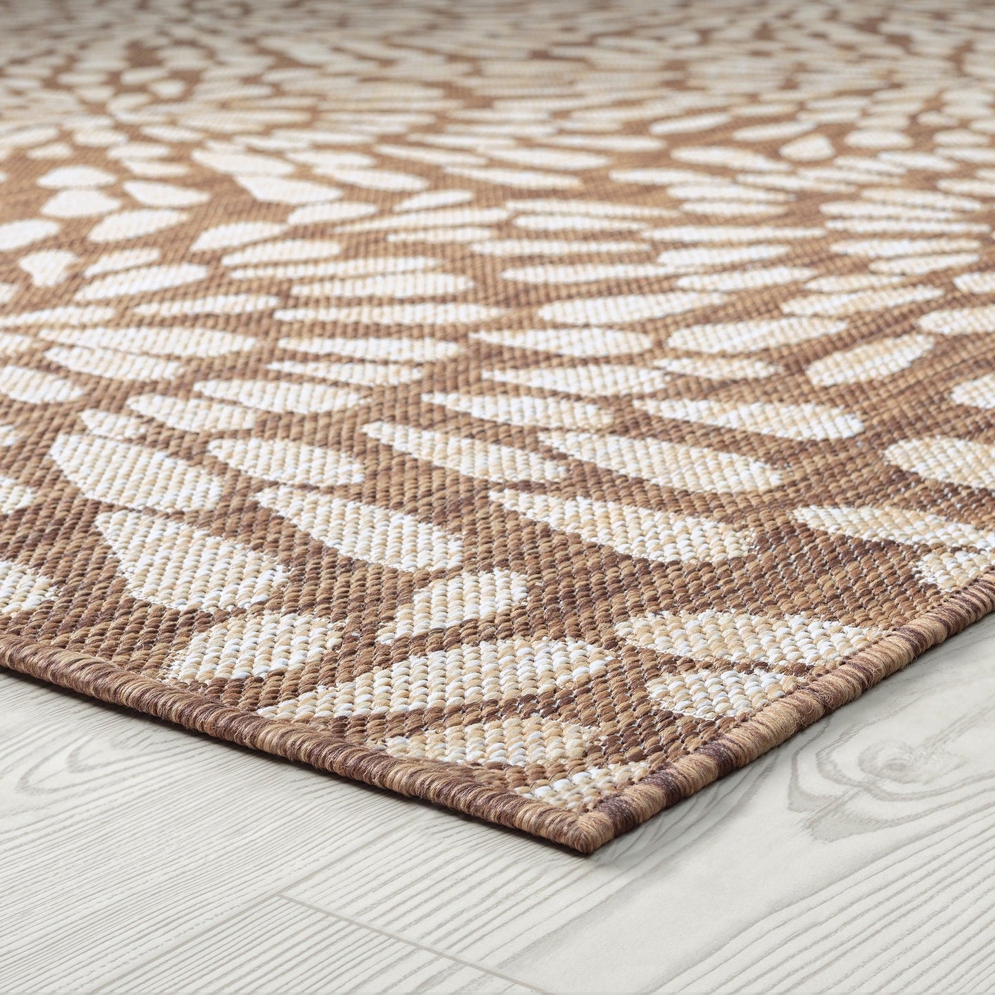 Tapis d'intérieur/extérieur à motif floral côtier Exo