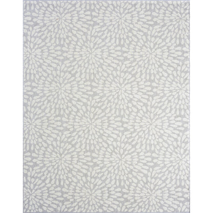 Tapis d'intérieur/extérieur à motif floral côtier Exo