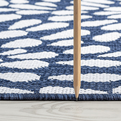 Tapis d'intérieur/extérieur à motif floral côtier Exo