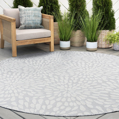 Tapis d'intérieur/extérieur à motif floral côtier Exo
