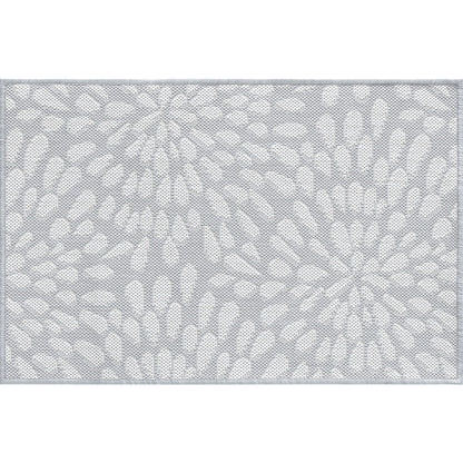 Tapis d'intérieur/extérieur à motif floral côtier Exo