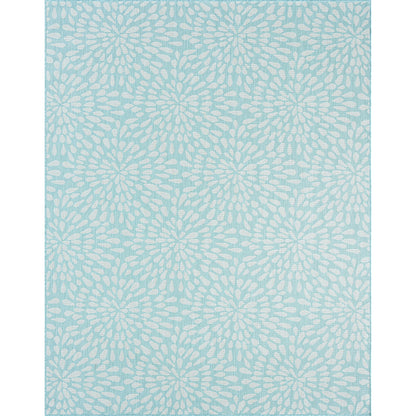 Tapis d'intérieur/extérieur à motif floral côtier Exo