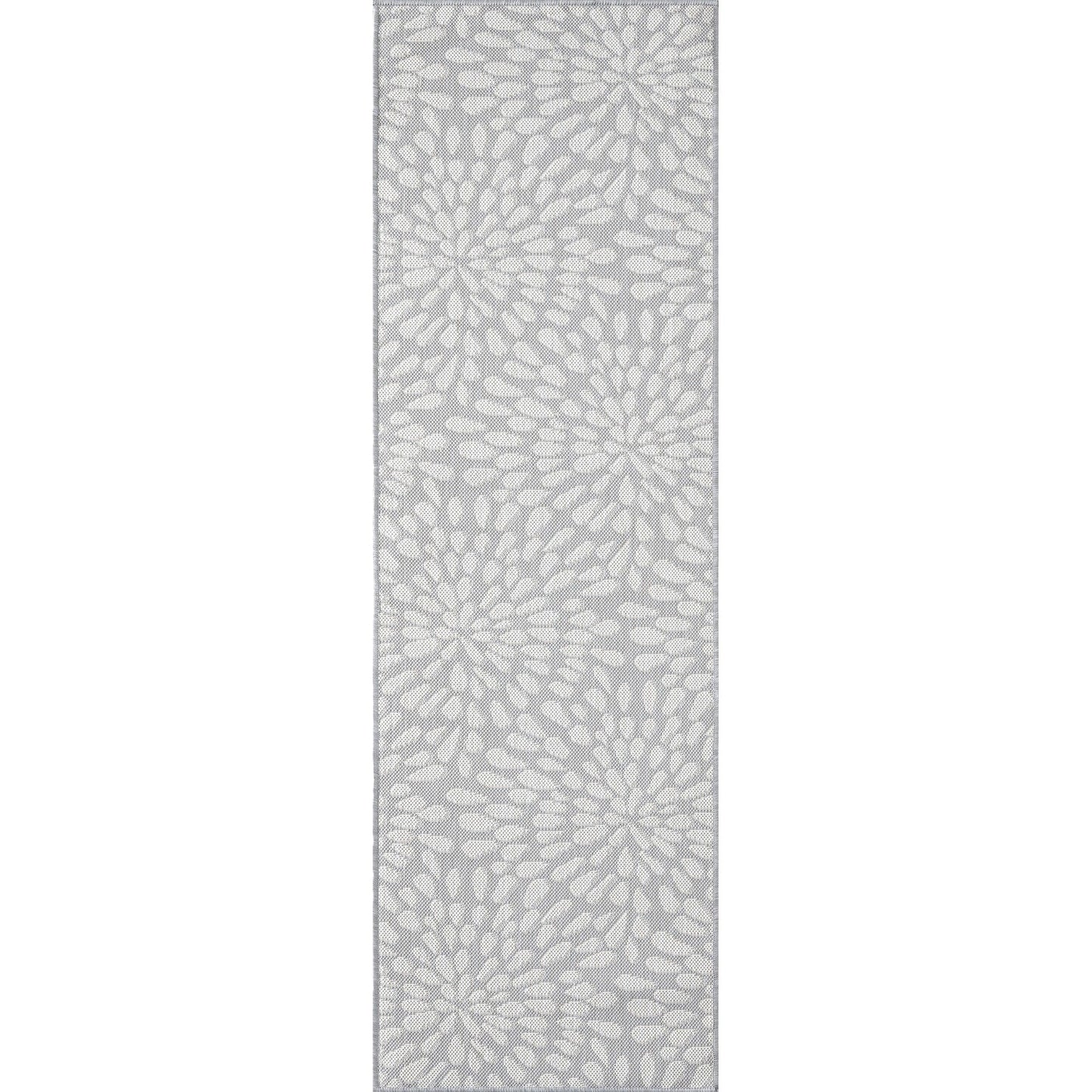 Tapis d'intérieur/extérieur à motif floral côtier Exo