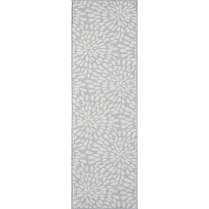 Tapis d'intérieur/extérieur à motif floral côtier Exo
