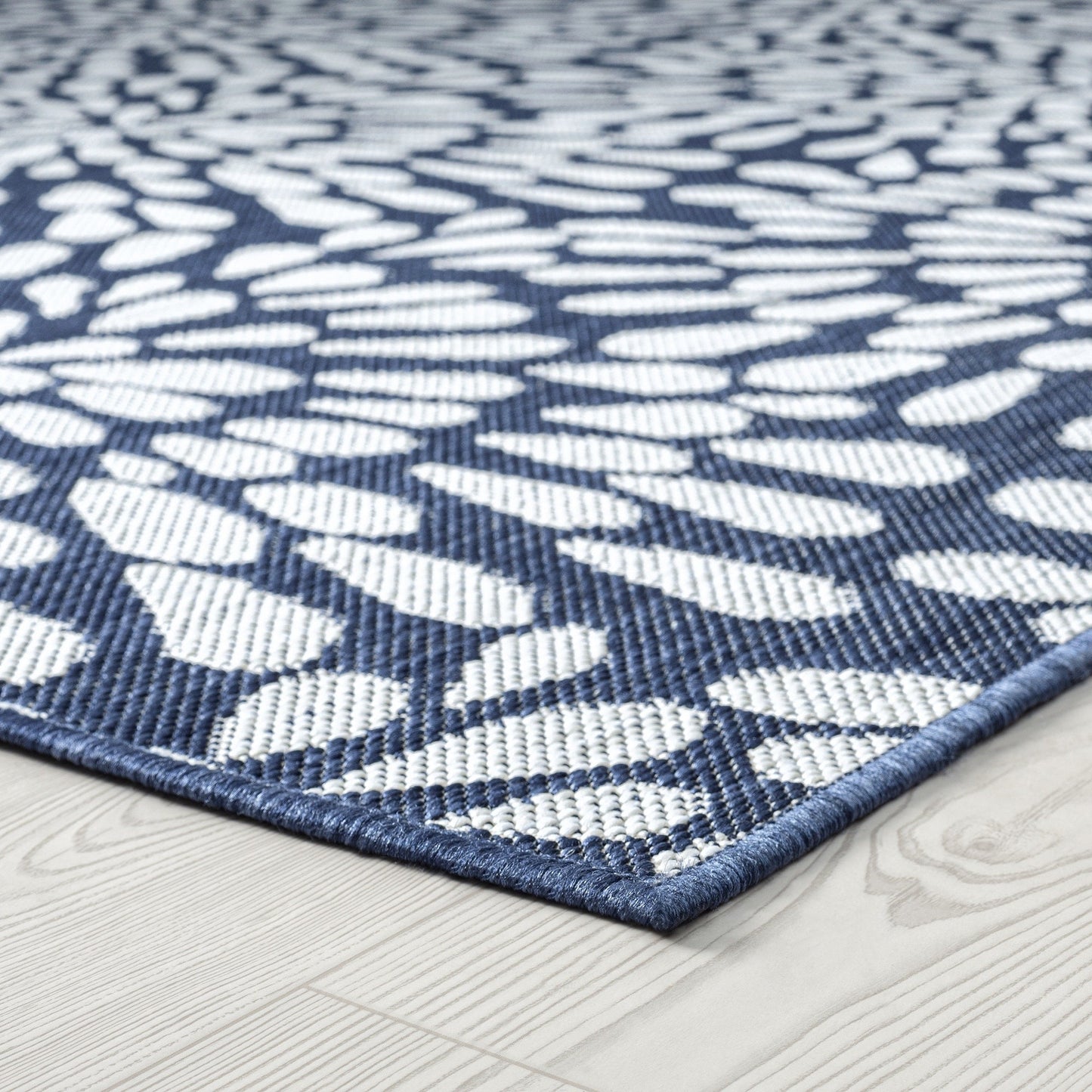 Tapis d'intérieur/extérieur à motif floral côtier Exo