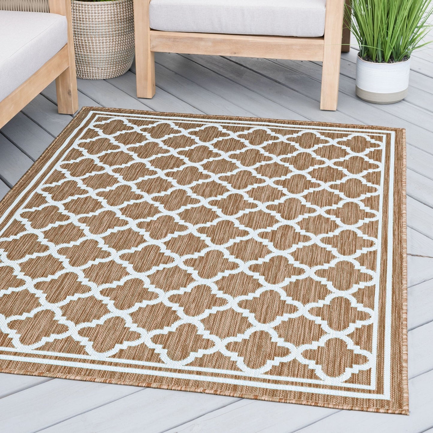Tapis géométrique d'intérieur/extérieur Exo Coastal