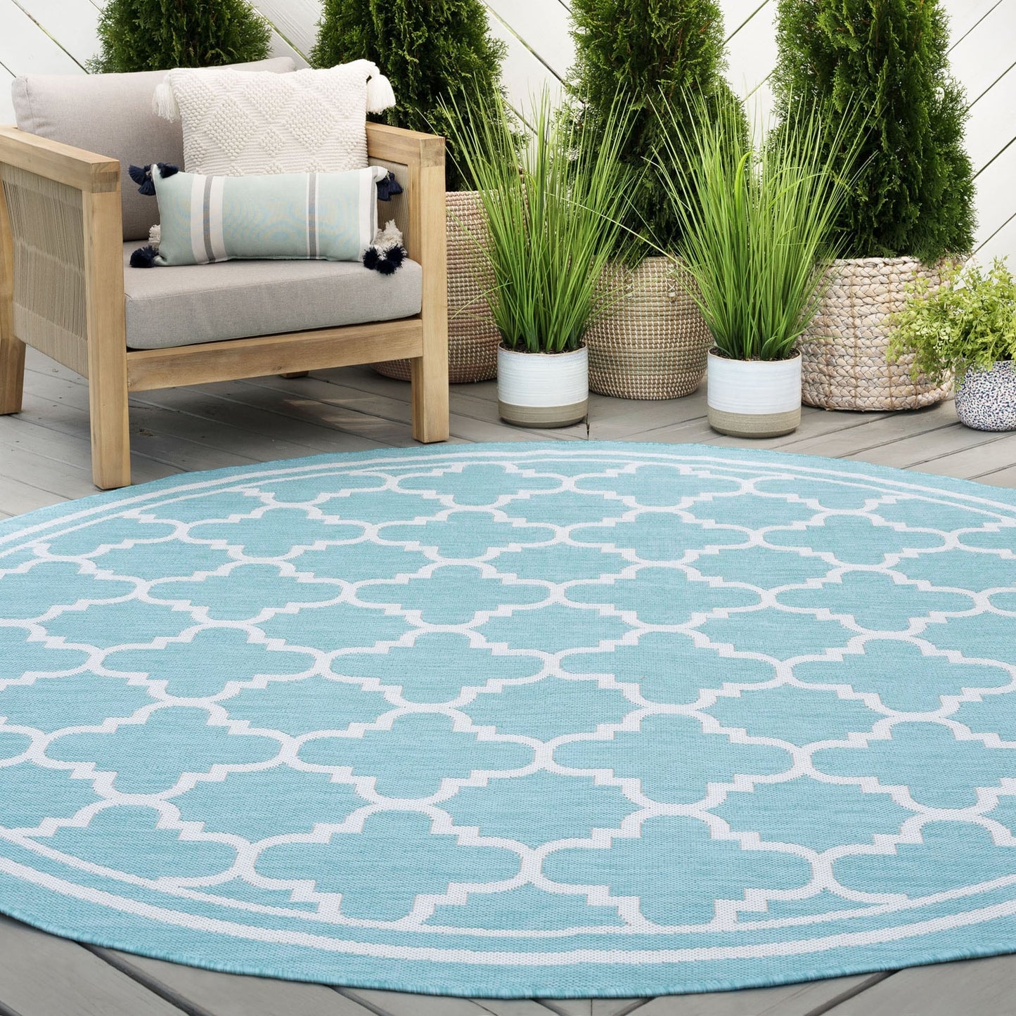 Tapis géométrique d'intérieur/extérieur Exo Coastal