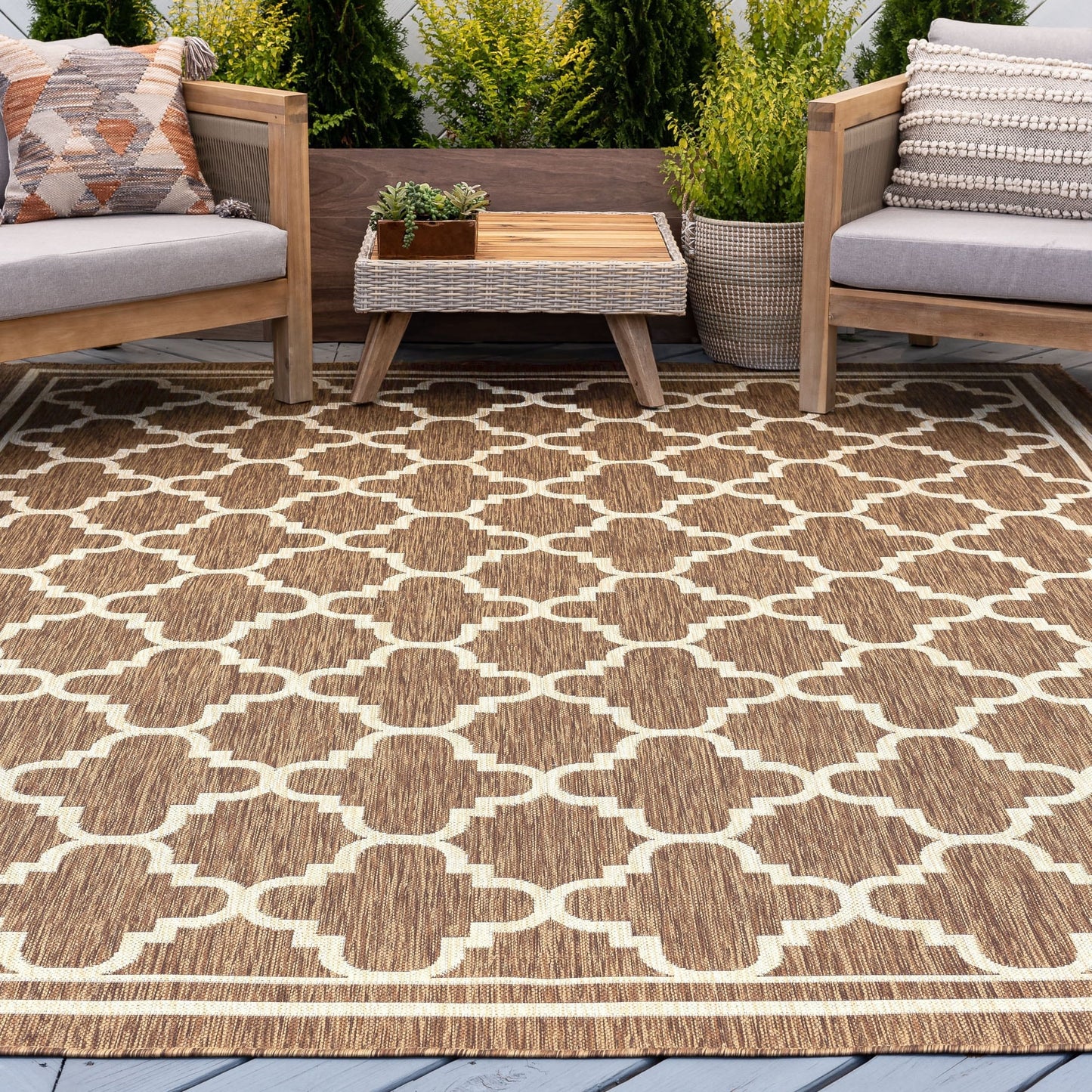Tapis géométrique d'intérieur/extérieur Exo Coastal