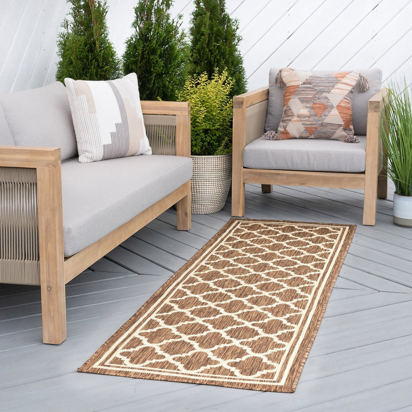Tapis géométrique d'intérieur/extérieur Exo Coastal