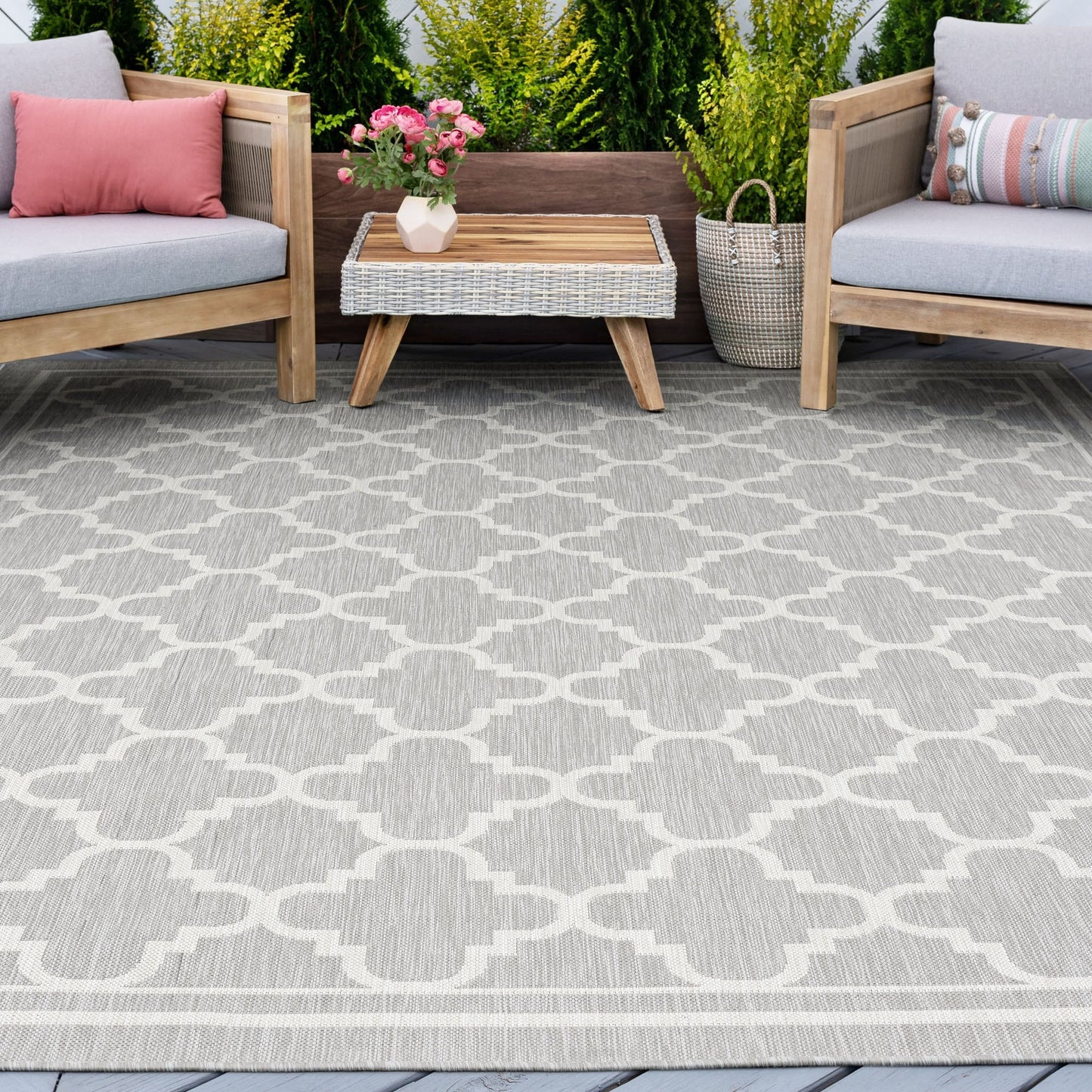 Tapis géométrique d'intérieur/extérieur Exo Coastal