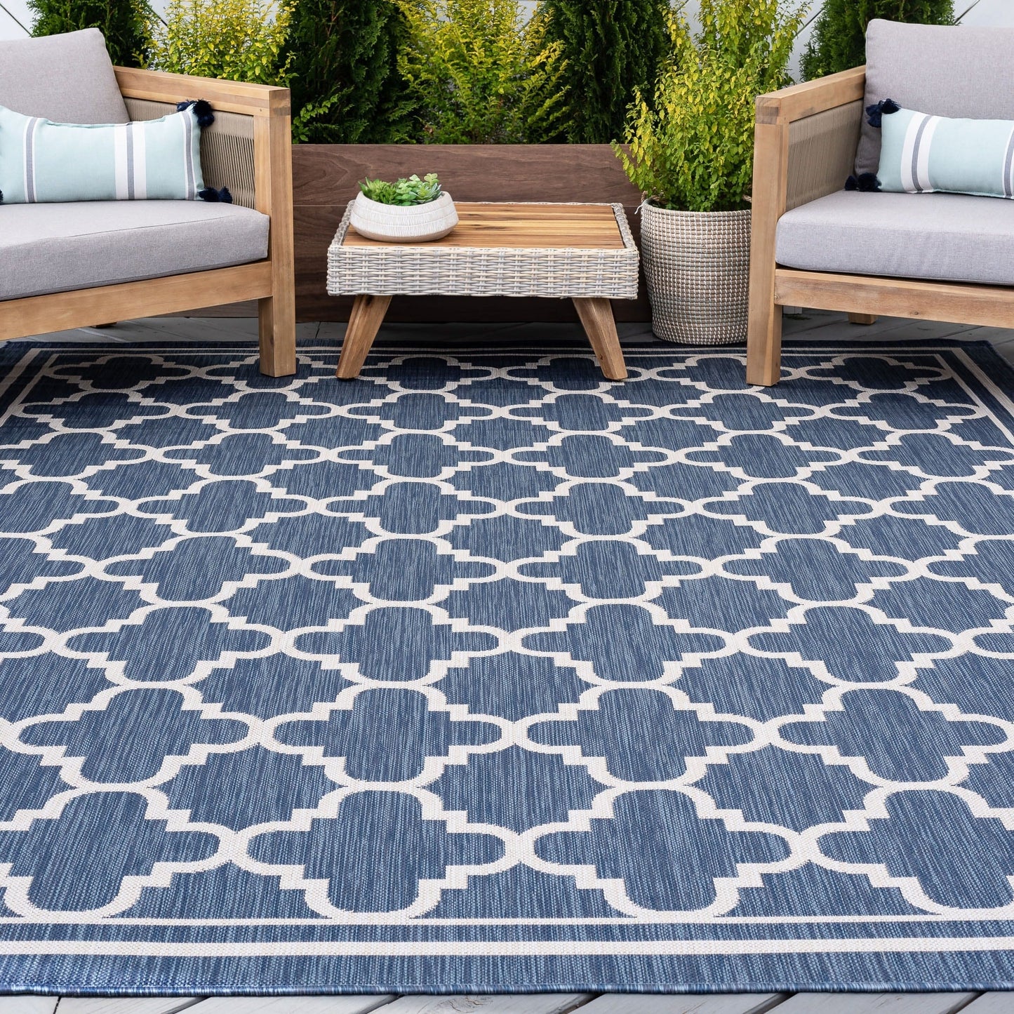 Tapis géométrique d'intérieur/extérieur Exo Coastal