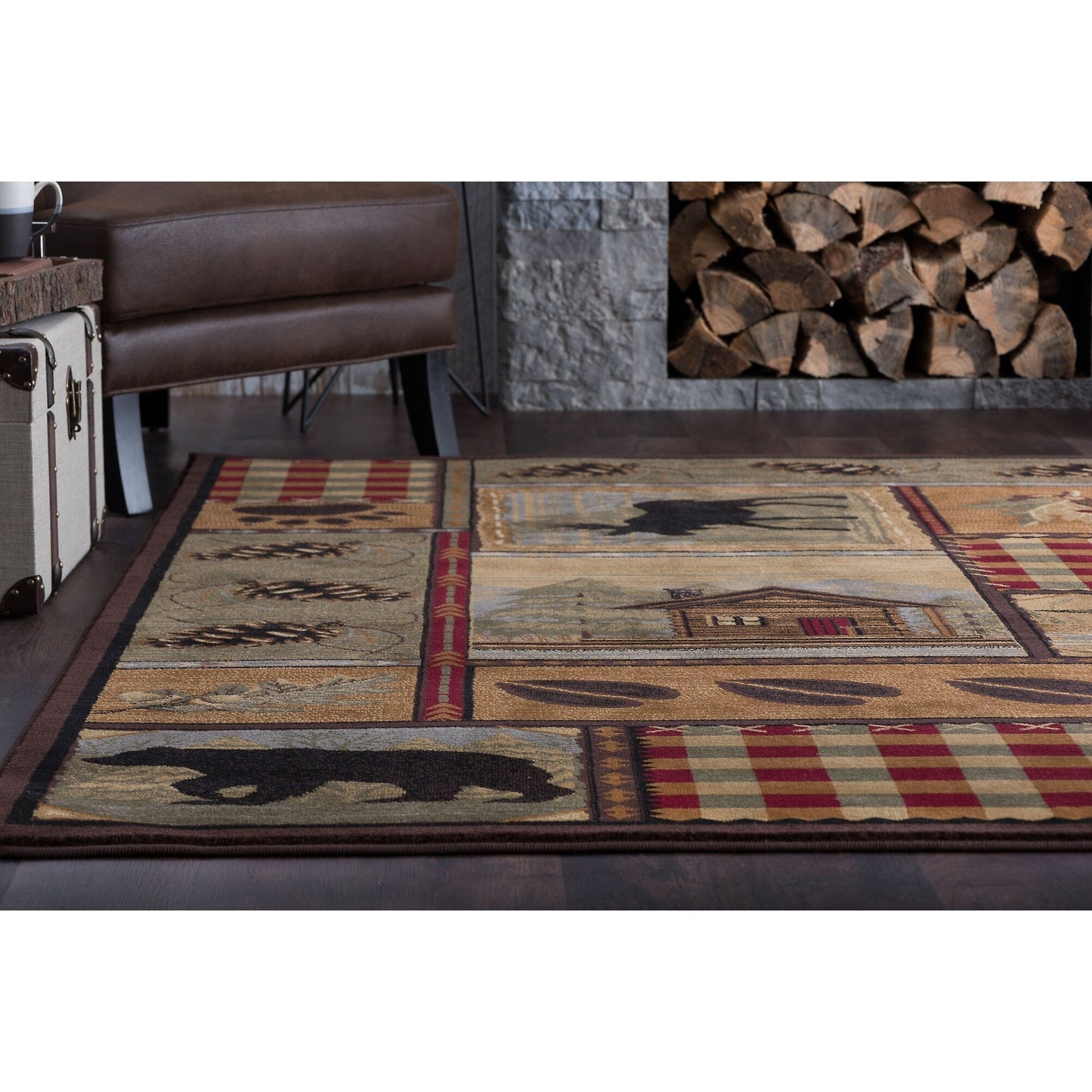 Tapis de couloir et de cuisine - Tapis de style chalet de ferme pour salon, chambre à coucher, salle à manger, cuisine 2x3 / 3x8 / 5x7 / 8x10 / 9x12 / rond