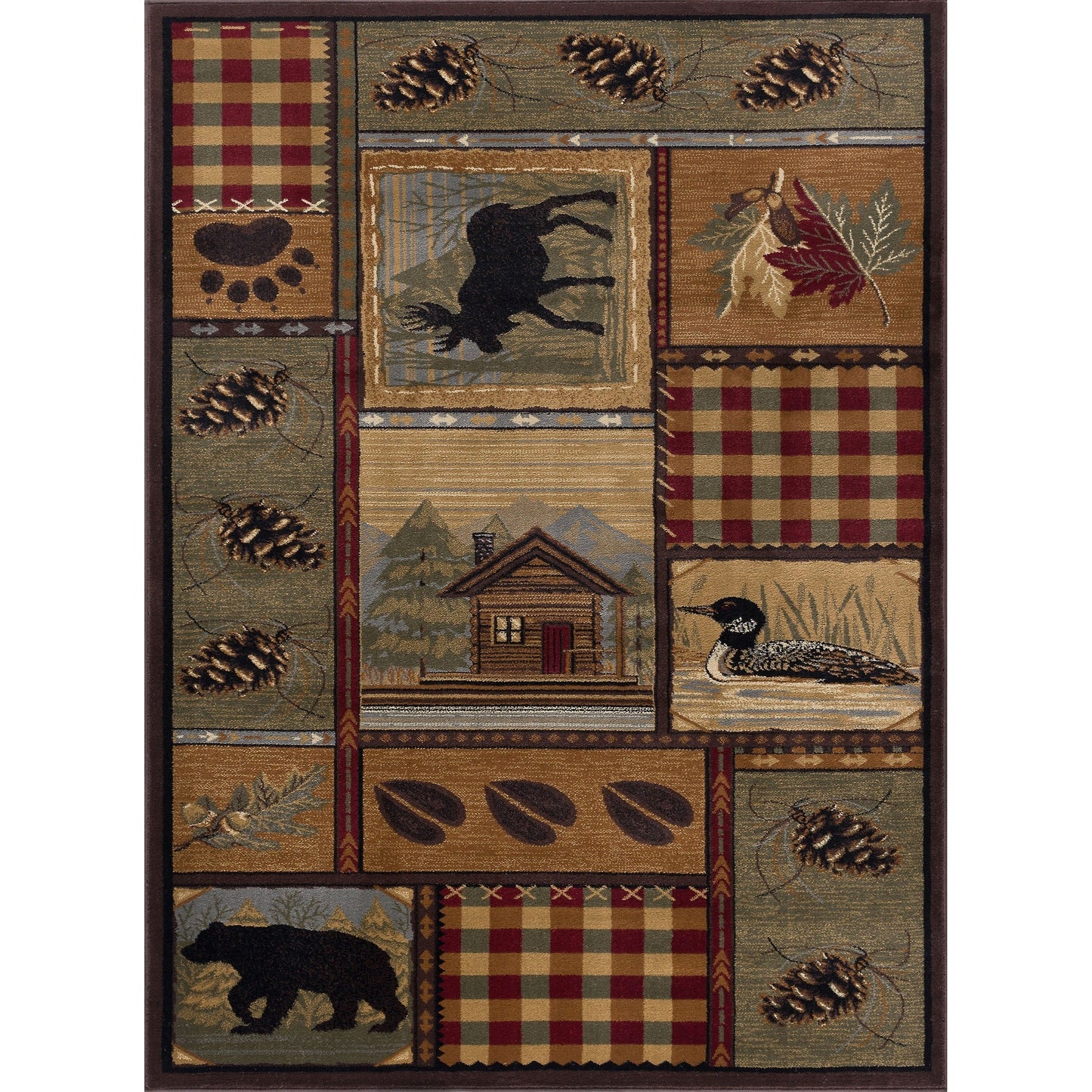 Tapis de couloir et de cuisine - Tapis de style chalet de ferme pour salon, chambre à coucher, salle à manger, cuisine 2x3 / 3x8 / 5x7 / 8x10 / 9x12 / rond