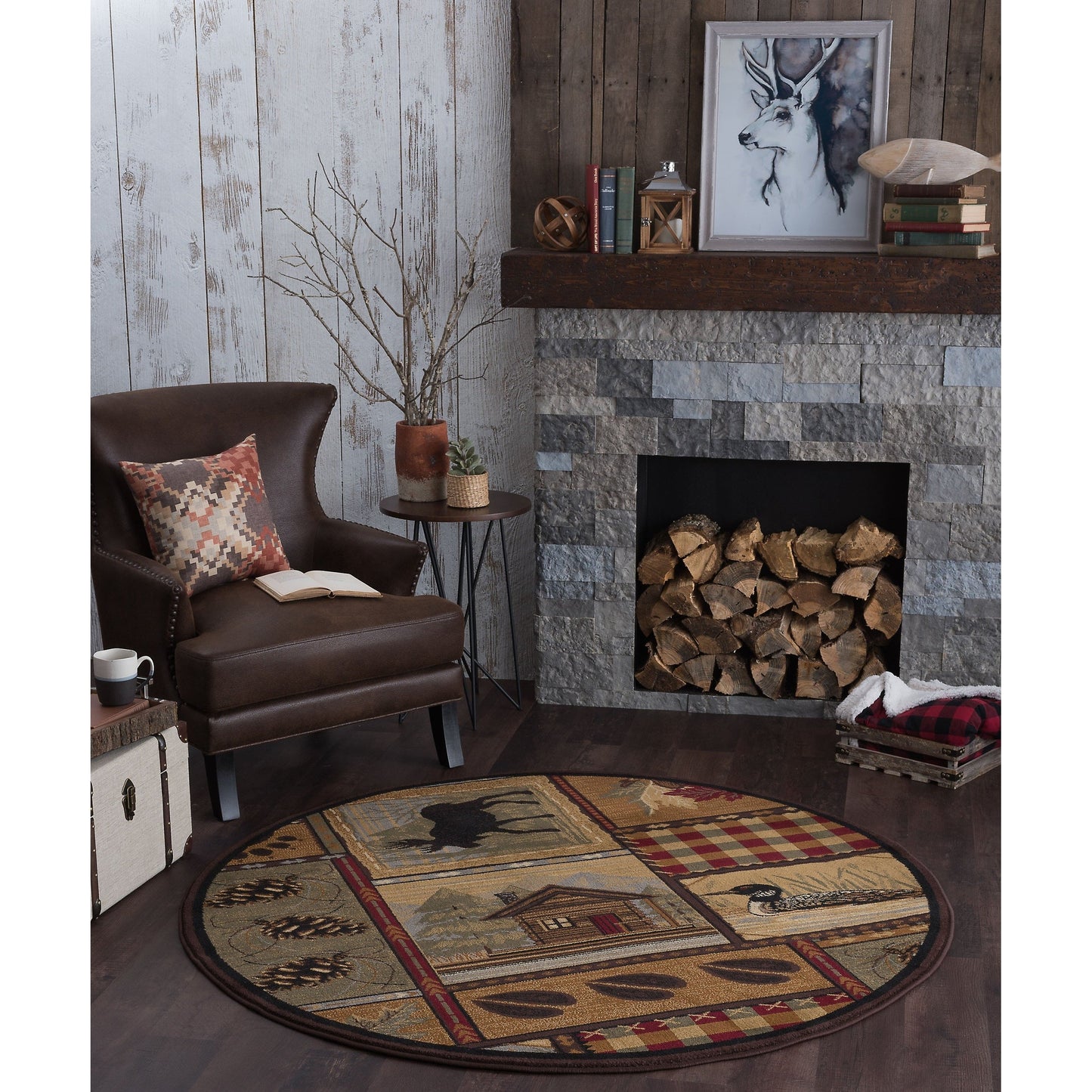 Tapis de couloir et de cuisine - Tapis de style chalet de ferme pour salon, chambre à coucher, salle à manger, cuisine 2x3 / 3x8 / 5x7 / 8x10 / 9x12 / rond