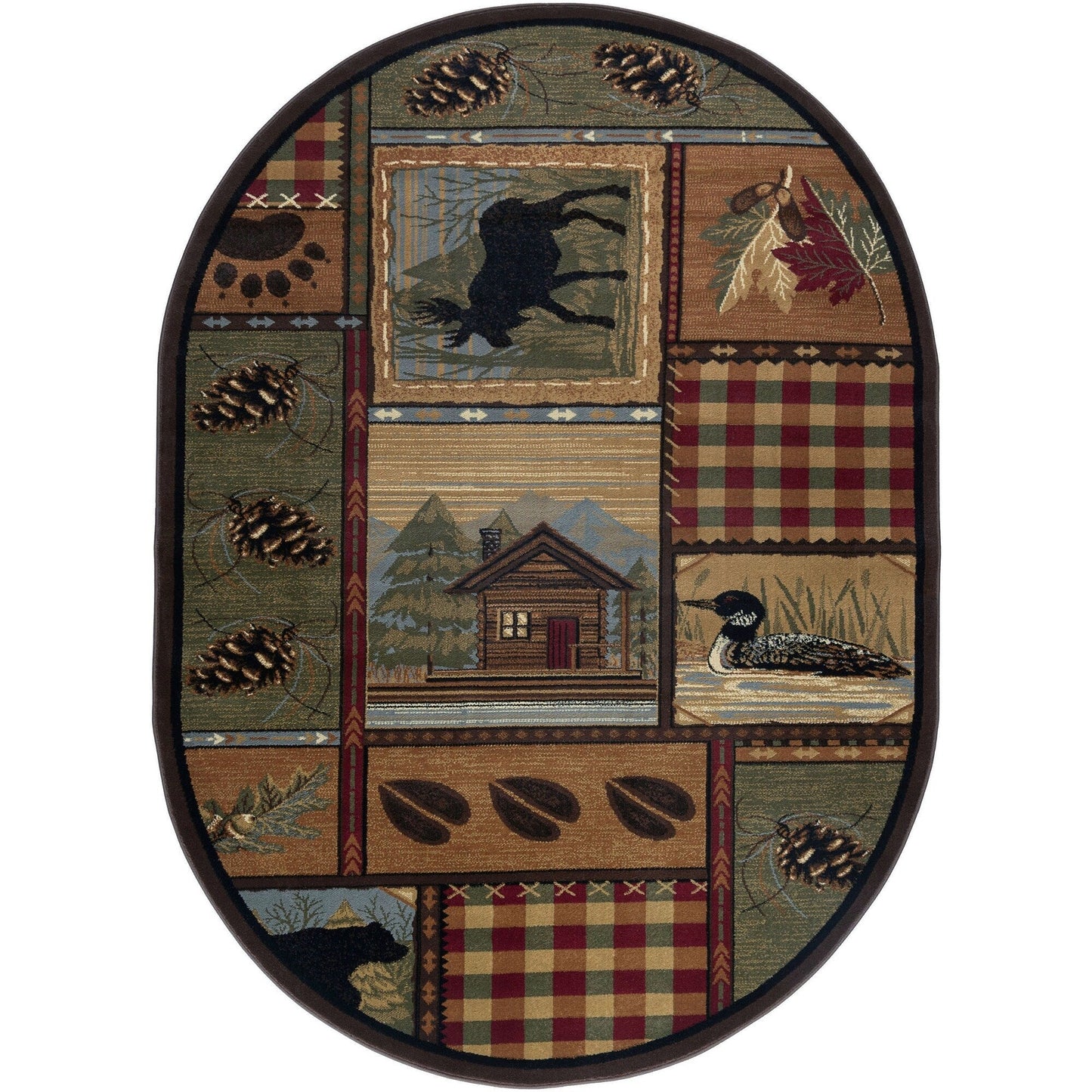 Tapis de couloir et de cuisine - Tapis de style chalet de ferme pour salon, chambre à coucher, salle à manger, cuisine 2x3 / 3x8 / 5x7 / 8x10 / 9x12 / rond