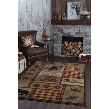 Tapis de couloir et de cuisine - Tapis de style chalet de ferme pour salon, chambre à coucher, salle à manger, cuisine 2x3 / 3x8 / 5x7 / 8x10 / 9x12 / rond