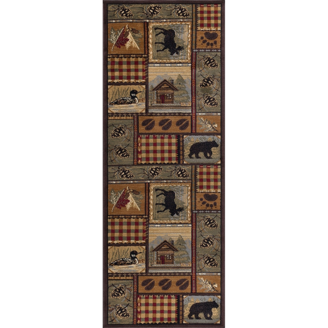 Tapis de couloir et de cuisine - Tapis de style chalet de ferme pour salon, chambre à coucher, salle à manger, cuisine 2x3 / 3x8 / 5x7 / 8x10 / 9x12 / rond