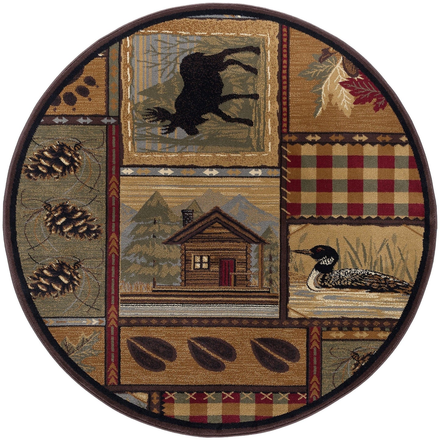 Tapis de couloir et de cuisine - Tapis de style chalet de ferme pour salon, chambre à coucher, salle à manger, cuisine 2x3 / 3x8 / 5x7 / 8x10 / 9x12 / rond