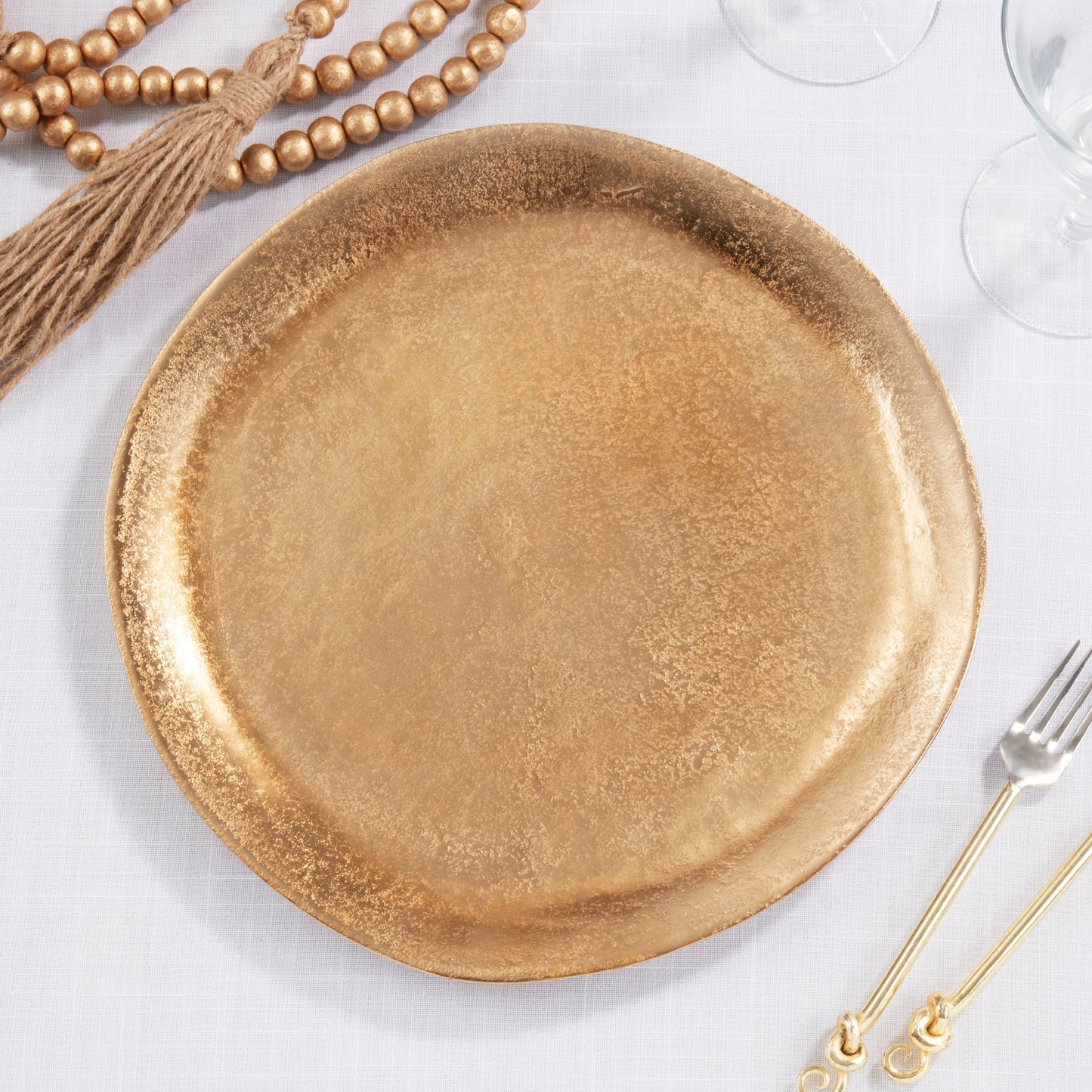 Assiettes de présentation en aluminium (lot de 4)