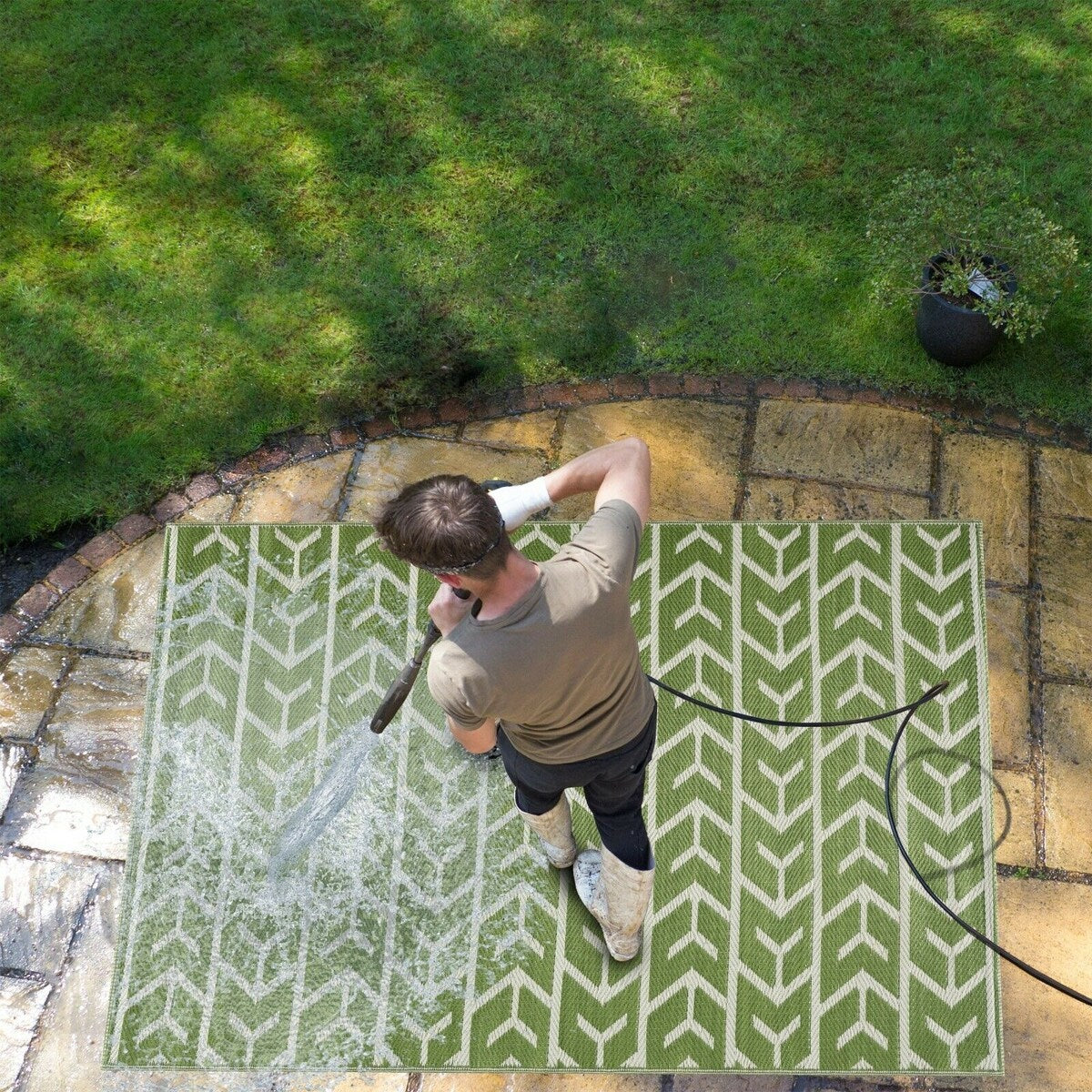 Tapis d'extérieur léger en plastique 100 % écologique d'Amsterdam Design