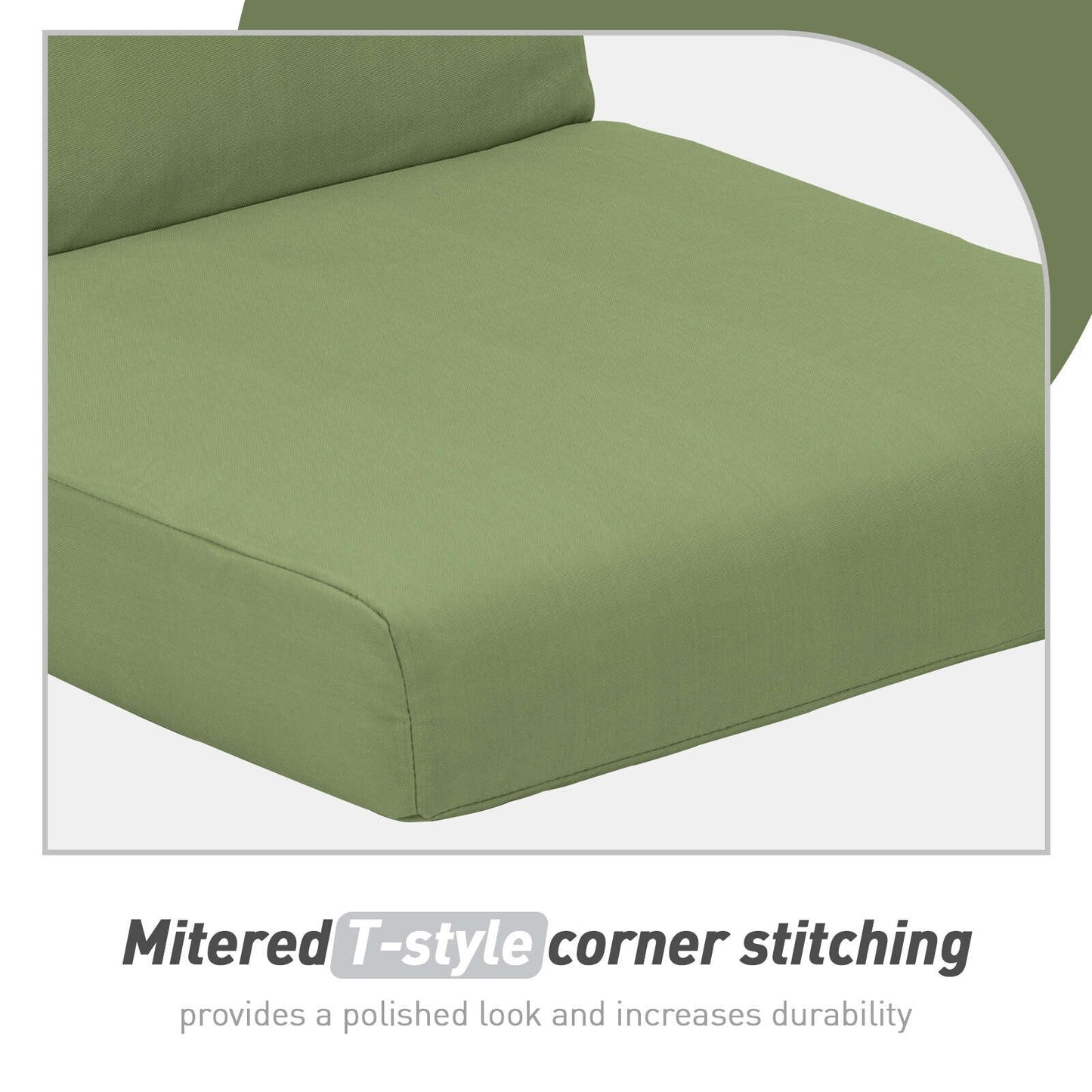 Lot de 4 coussins de chaise à dossier haut Aoodor Patio, 46 x 21 x 4 pouces (coussins uniquement)