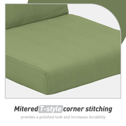 Lot de 4 coussins de chaise à dossier haut Aoodor Patio, 46 x 21 x 4 pouces (coussins uniquement)