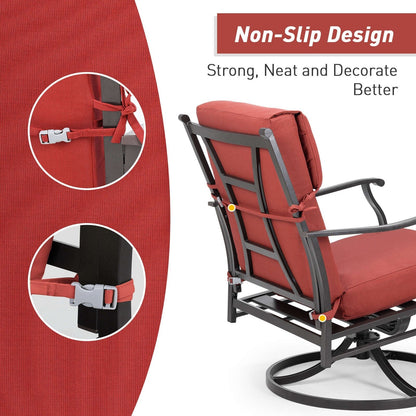 Lot de 4 coussins de chaise à dossier haut Aoodor Patio, 46 x 21 x 4 pouces (coussins uniquement)