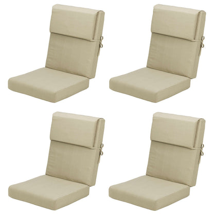 Lot de 4 coussins de chaise à dossier haut Aoodor Patio, 46 x 21 x 4 pouces (coussins uniquement)