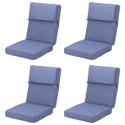 Lot de 4 coussins de chaise à dossier haut Aoodor Patio, 46 x 21 x 4 pouces (coussins uniquement)