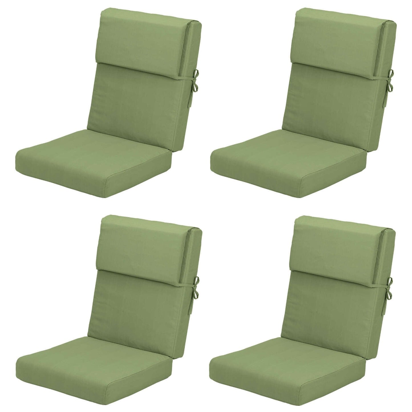 Lot de 4 coussins de chaise à dossier haut Aoodor Patio, 46 x 21 x 4 pouces (coussins uniquement)