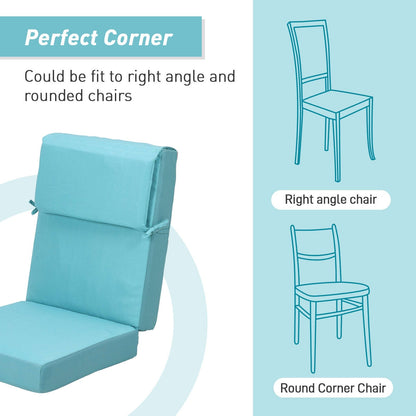 Lot de 4 coussins de chaise à dossier haut Aoodor Patio, 46 x 21 x 4 pouces (coussins uniquement)