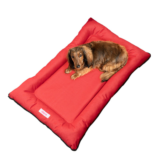 Lit de camping traditionnel en mousse à mémoire de forme pour animaux de compagnie Archie Oxford, imperméable, lavable à la main, pour intérieur et extérieur